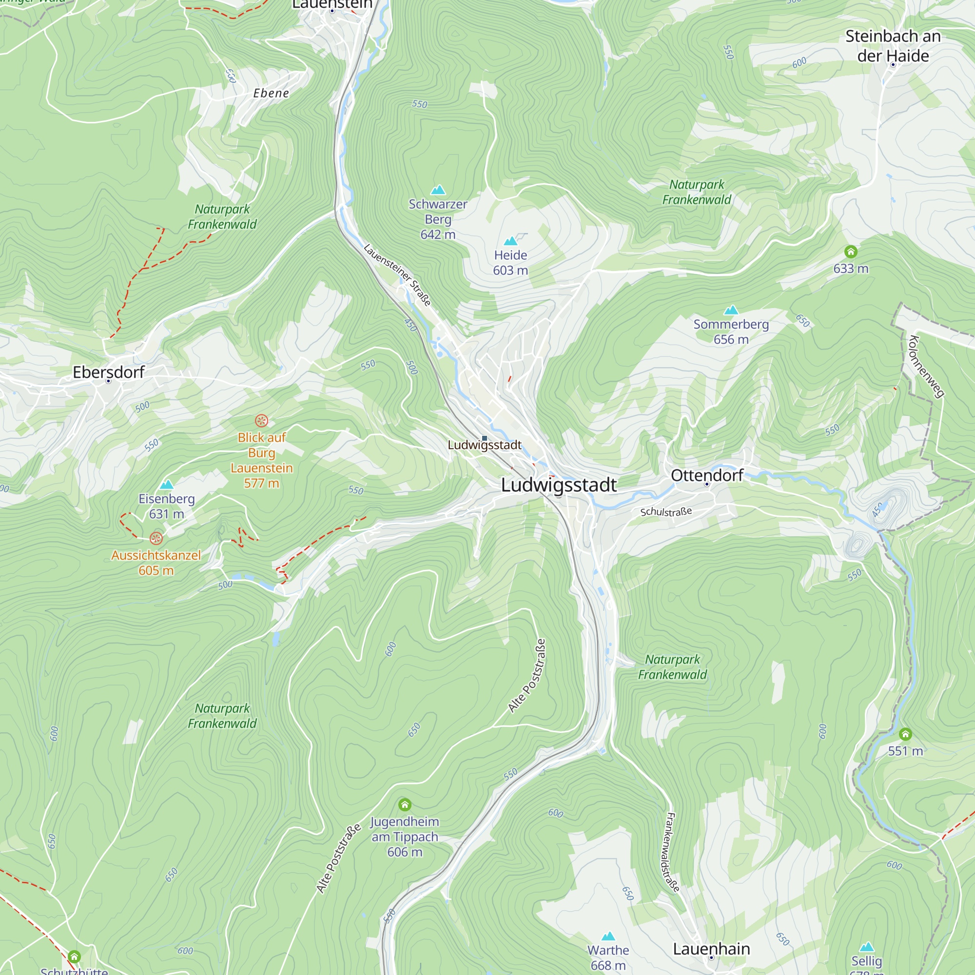 Ferienhütte in Ludwigsstadt map