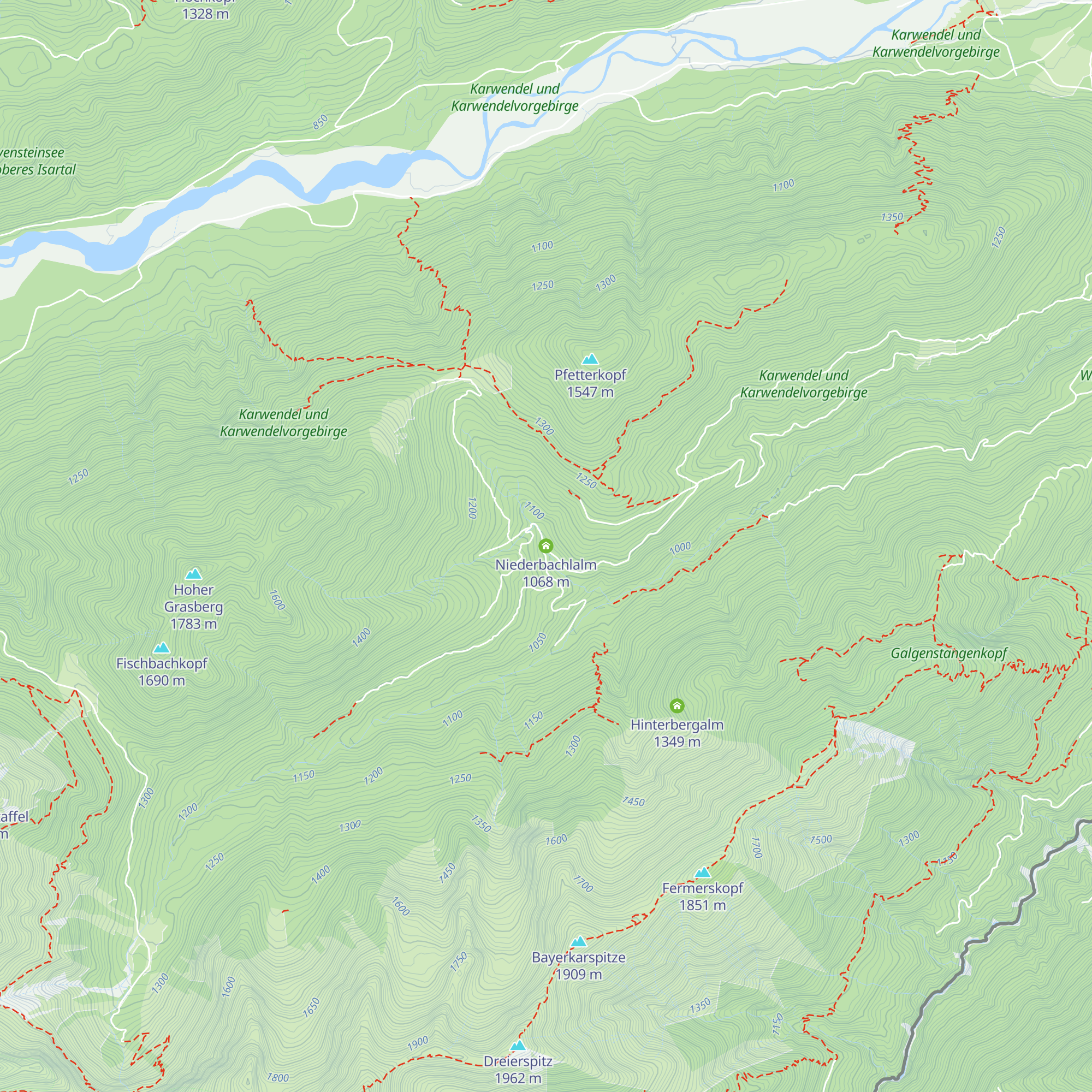 Niederbachlalm map