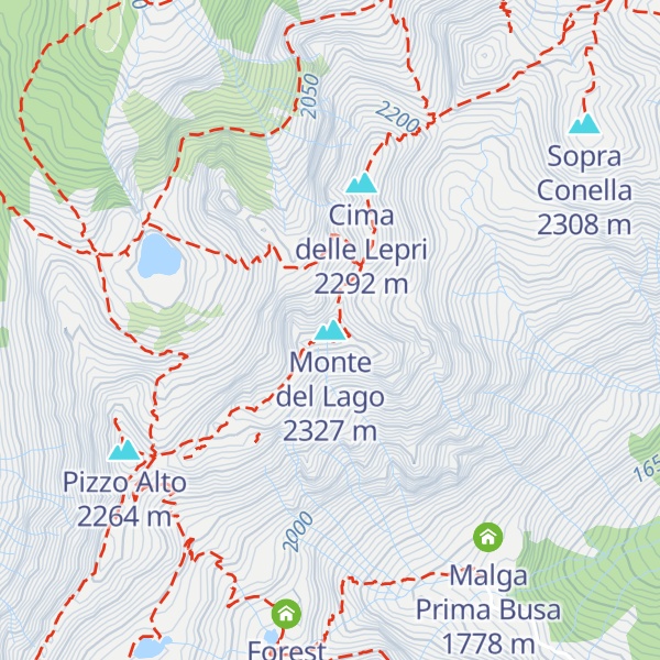 Map of Monte del Lago