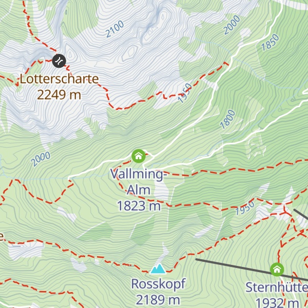 Map of Vallmingalm - Malga di Valmigna