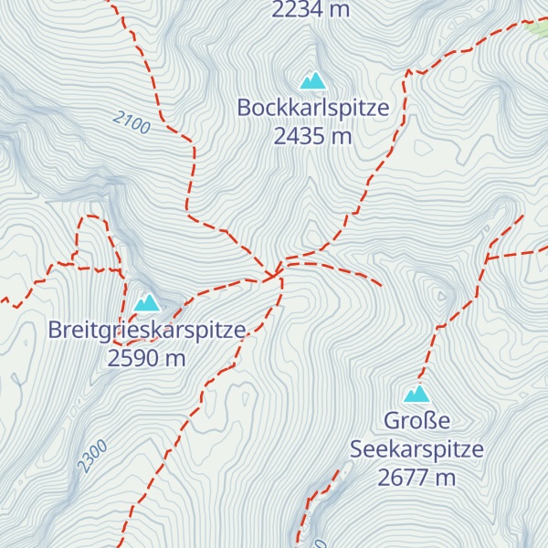 Map of Breitgriesskarscharten-Biwak