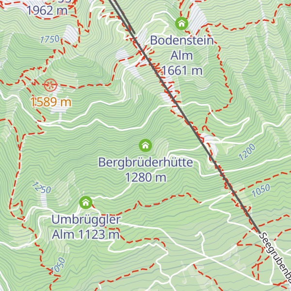 Map of Bergbrüderhütte