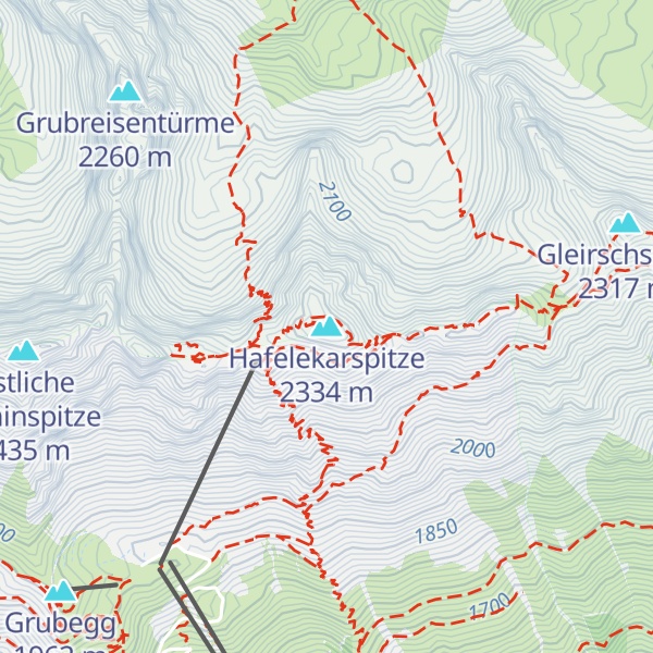 Map of Hafelekarspitze