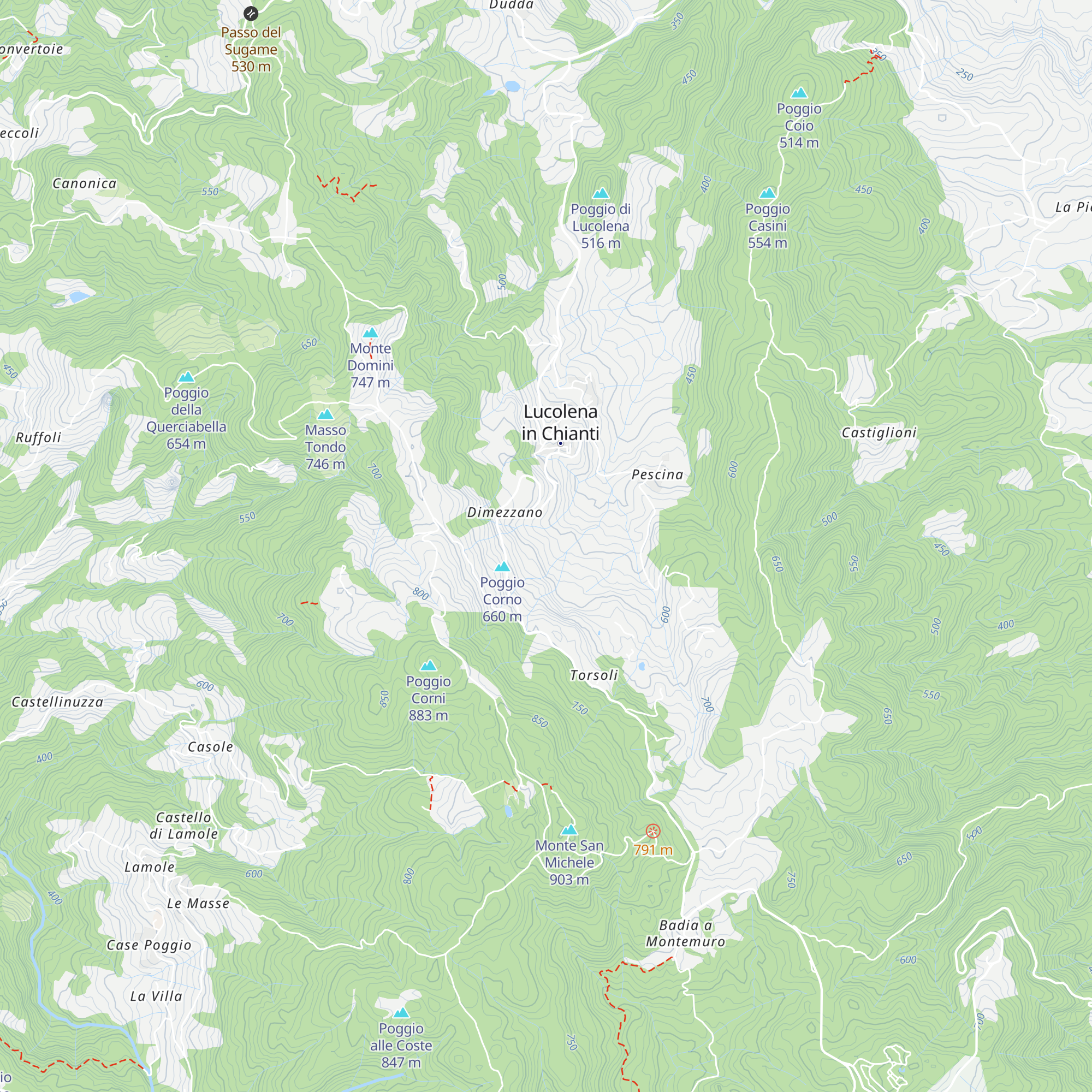 Capanna al Sasso map