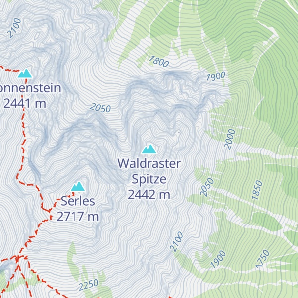 Map of Waldraster Spitze