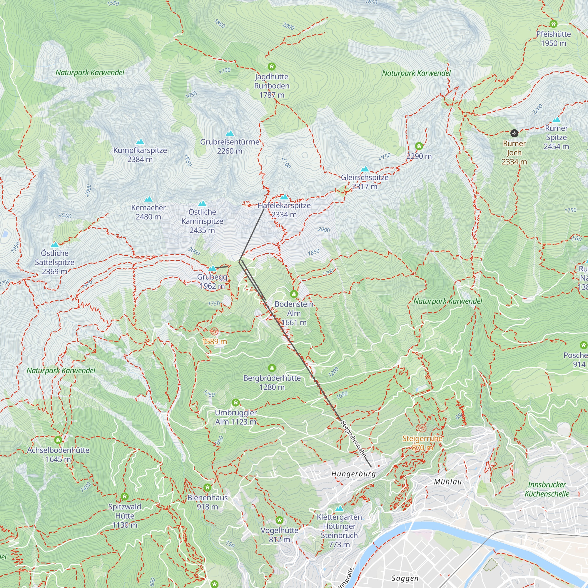 Bodenstein Alm map