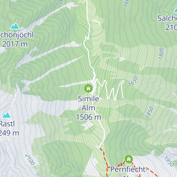 Map of Simile Alm