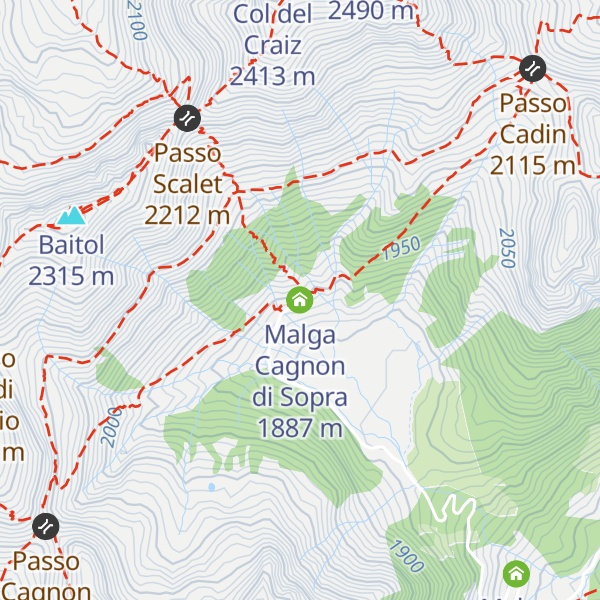 Map of Malga Cagnon di Sopra