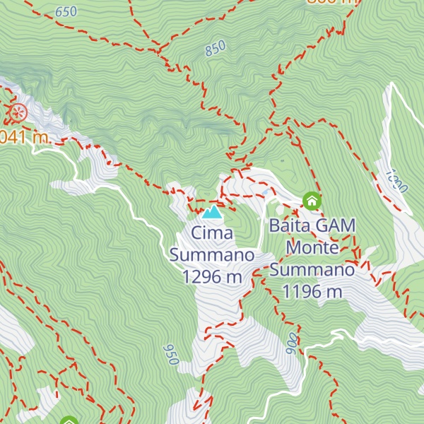 Map of Cima Summano