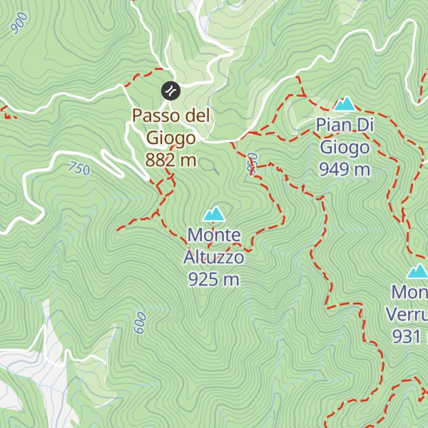 Map of Monte Altuzzo