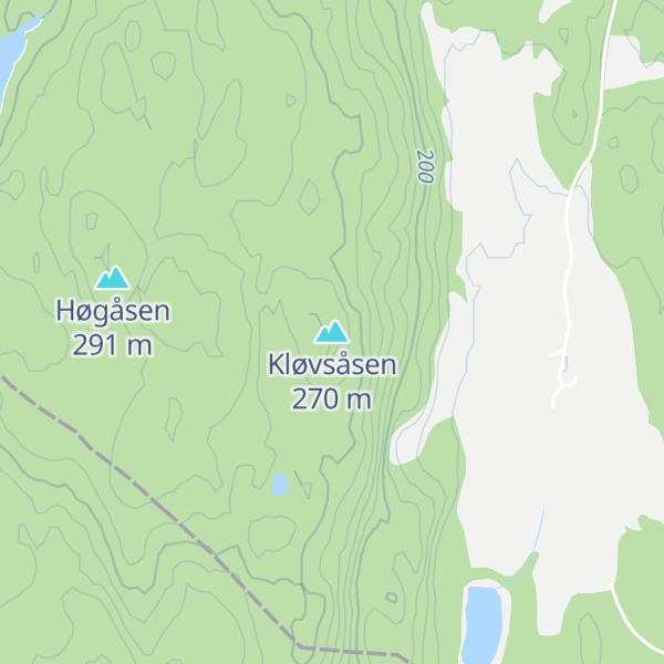 Map of Kløvsåsen