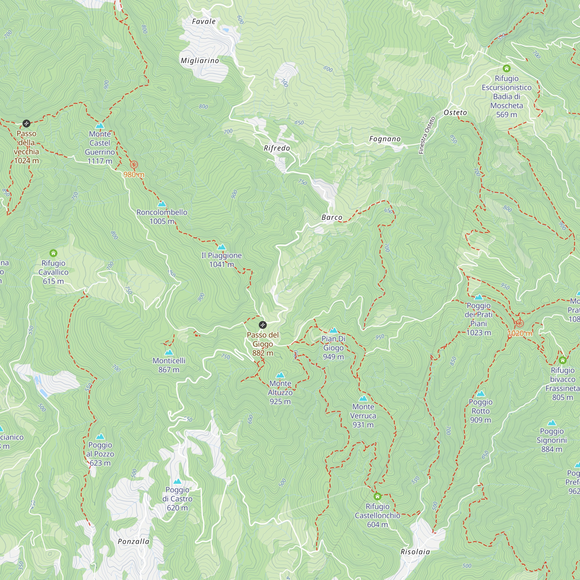 Rifugio Casa al Giogo map