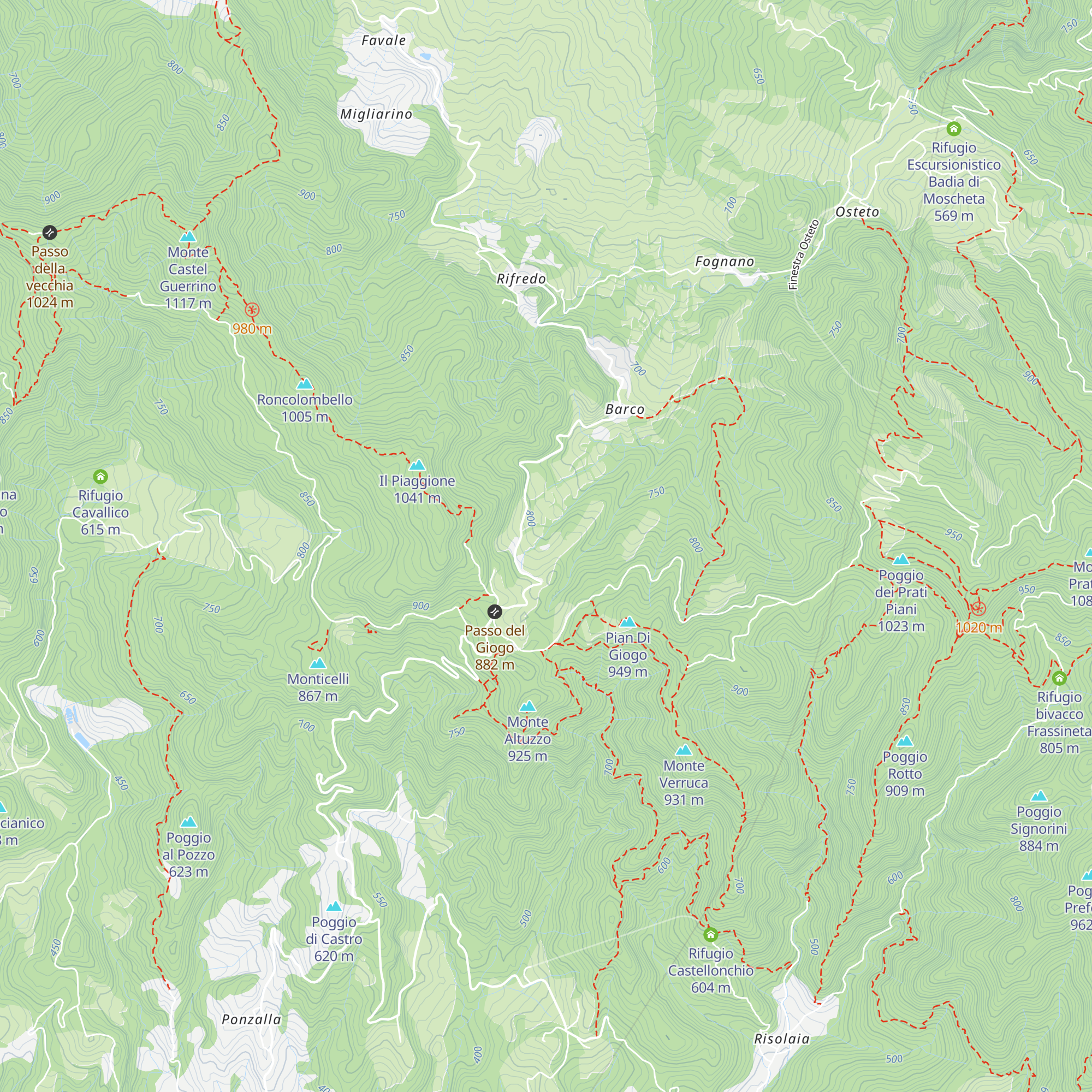 Rifugio Casa al Giogo map