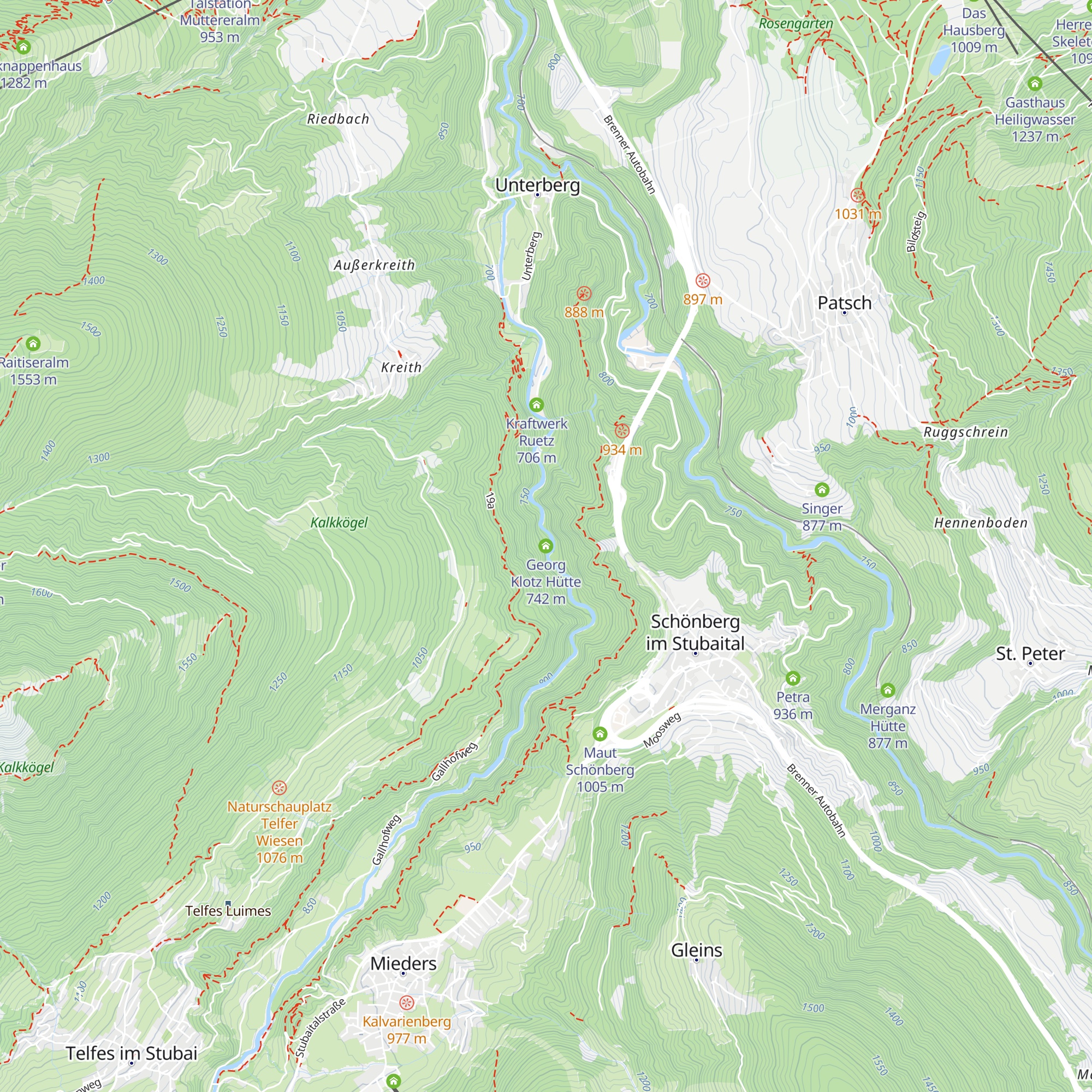 Georg Klotz Hütte map