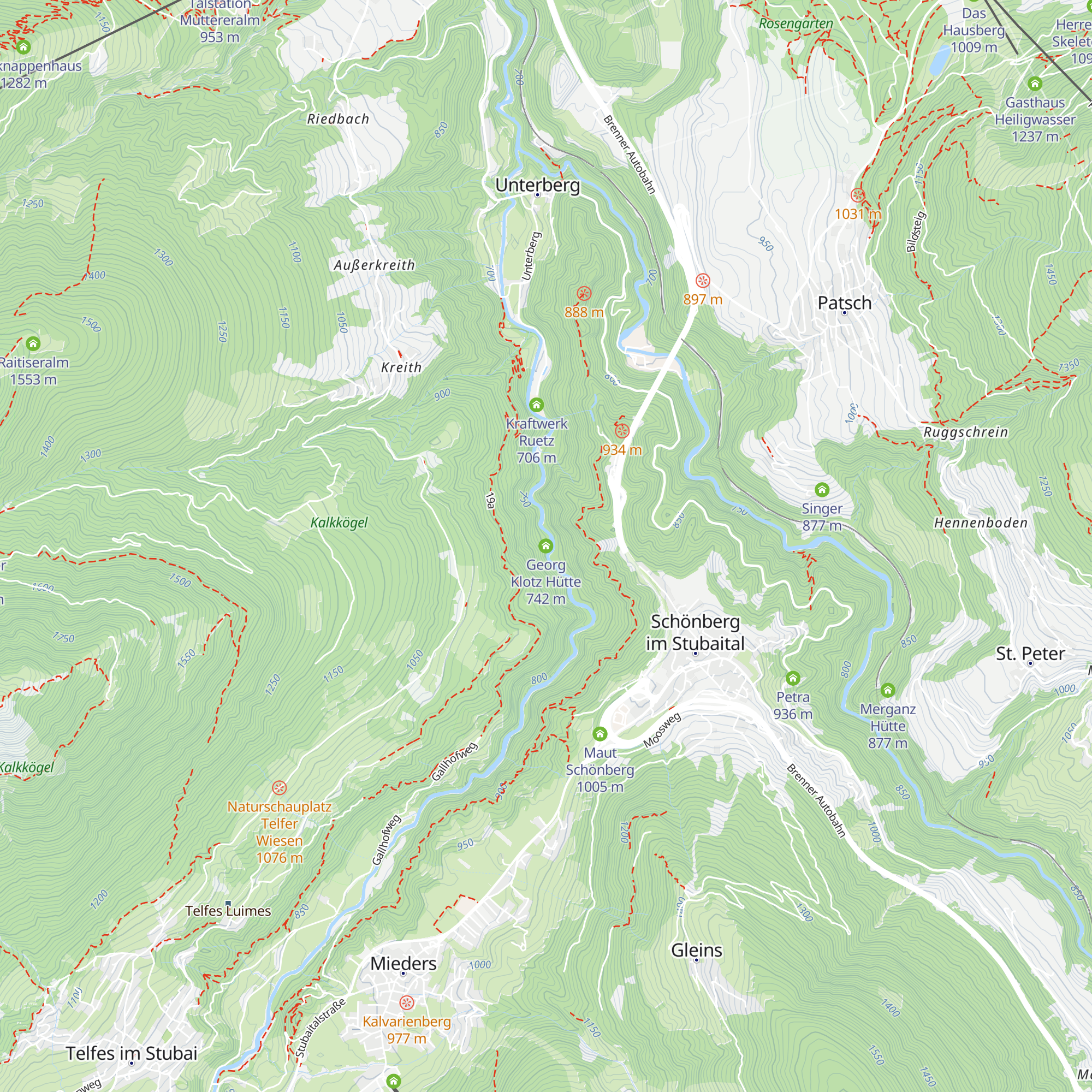 Georg Klotz Hütte map