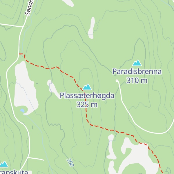 Map of Plassæterhøgda