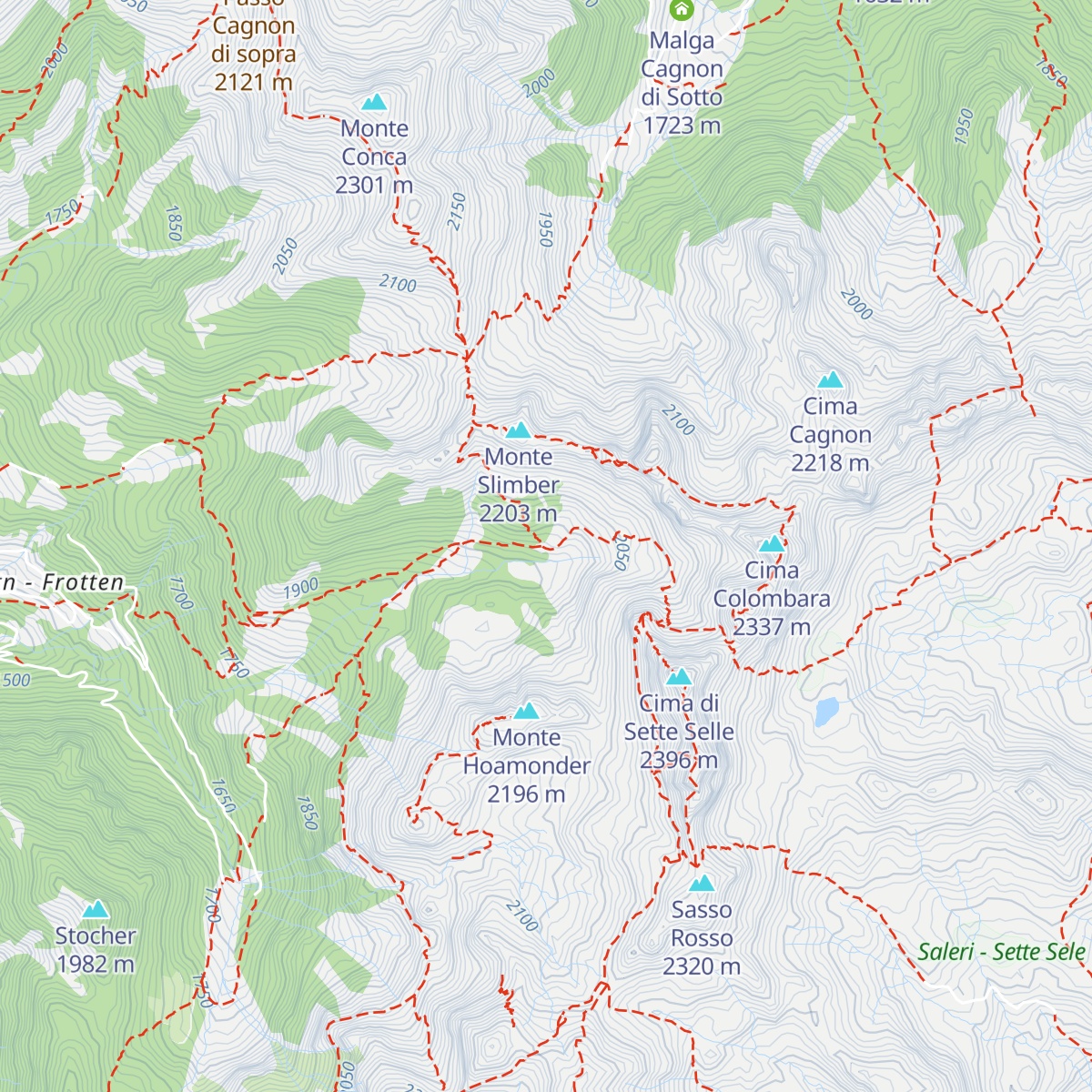 Rifugio Sette Selle map