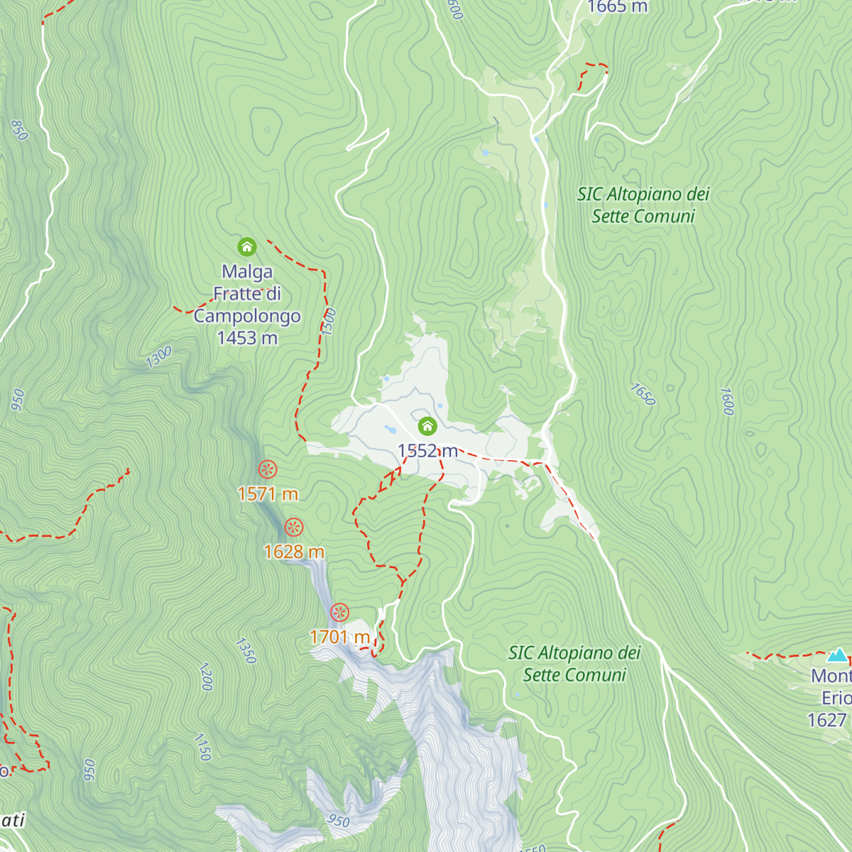 Rifugio Campolongo map
