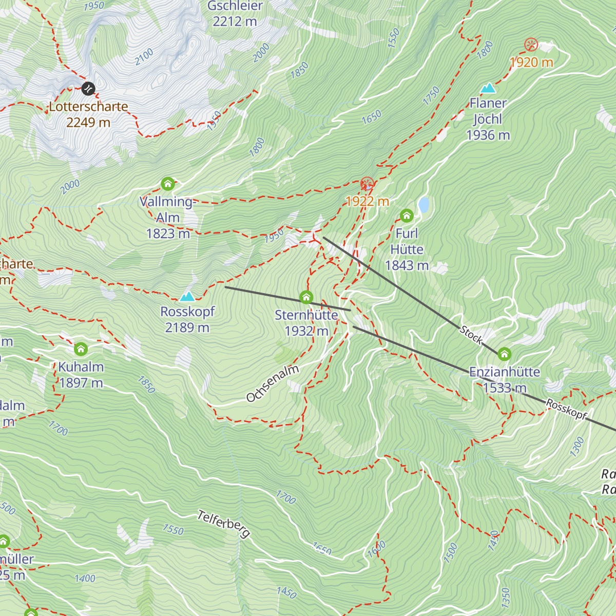 Chalet Stern map