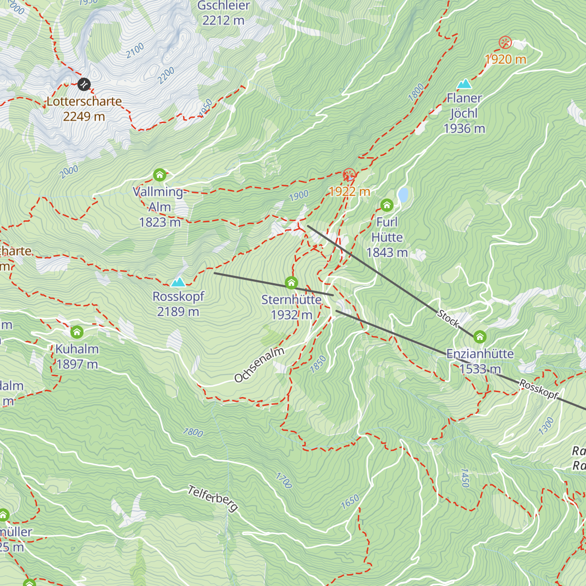 Chalet Stern map