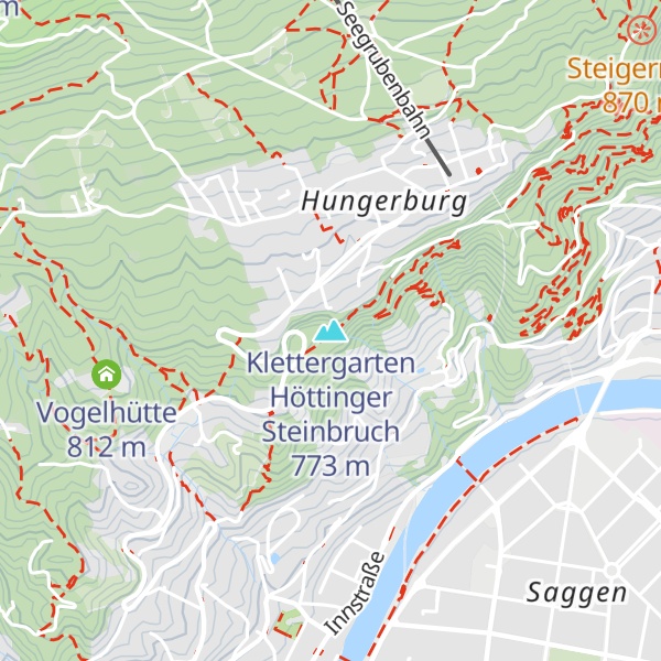 Map of Klettergarten Höttinger Steinbruch