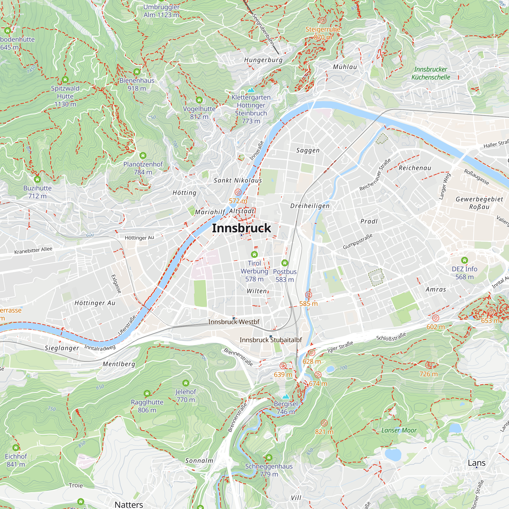 Tirol Werbung map