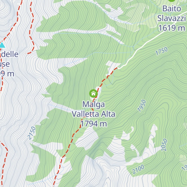 Map of Malga Valletta Alta