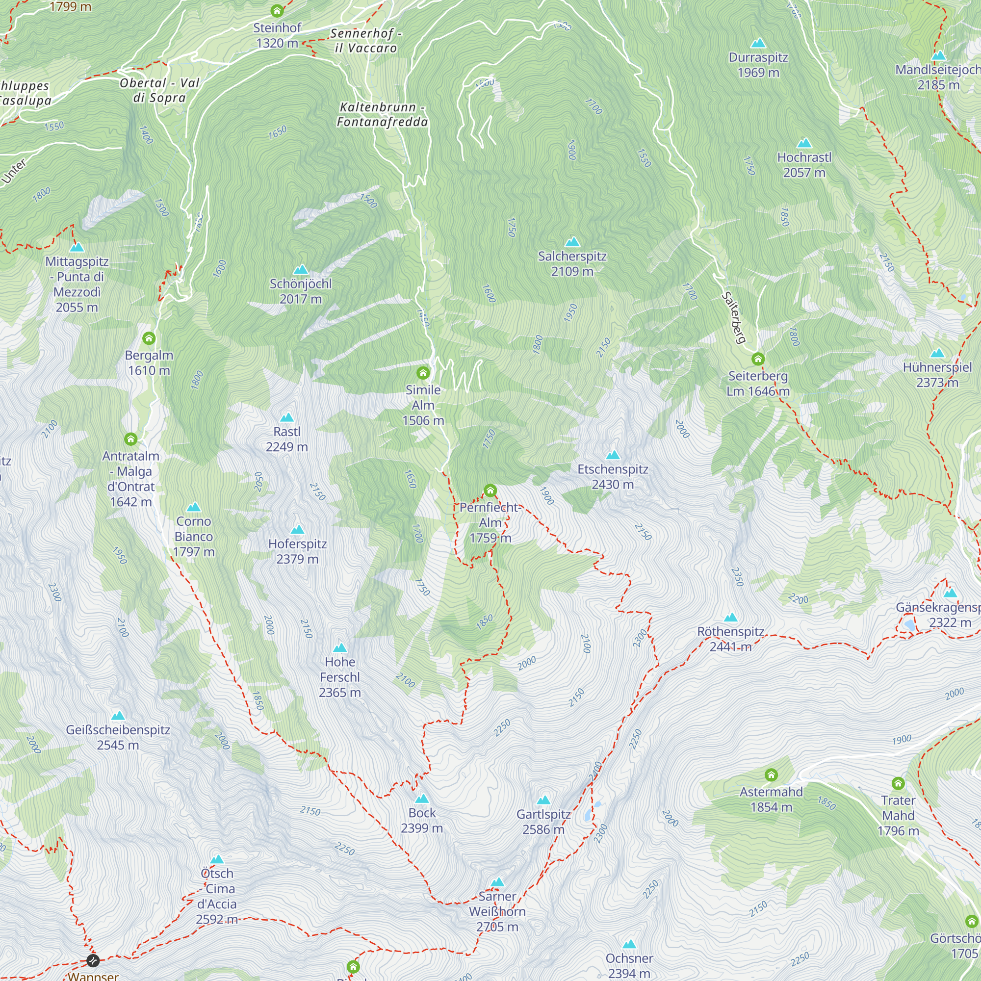 Pernfiecht-Alm map