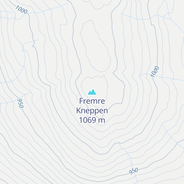Map of Fremre Kneppen