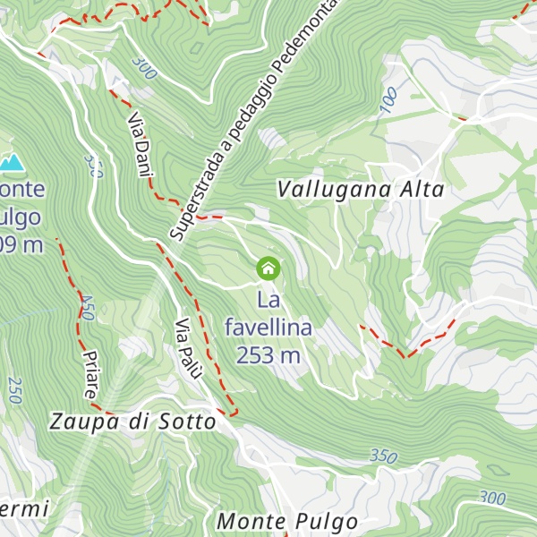 Map of La favellina