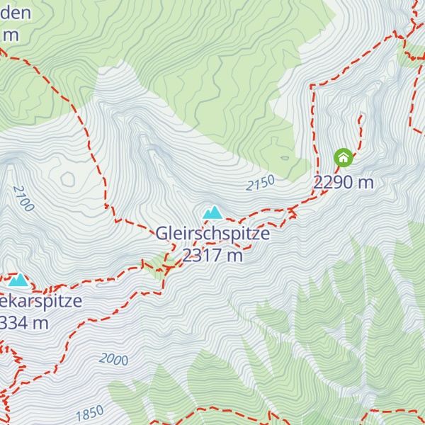 Map of Gleirschspitze