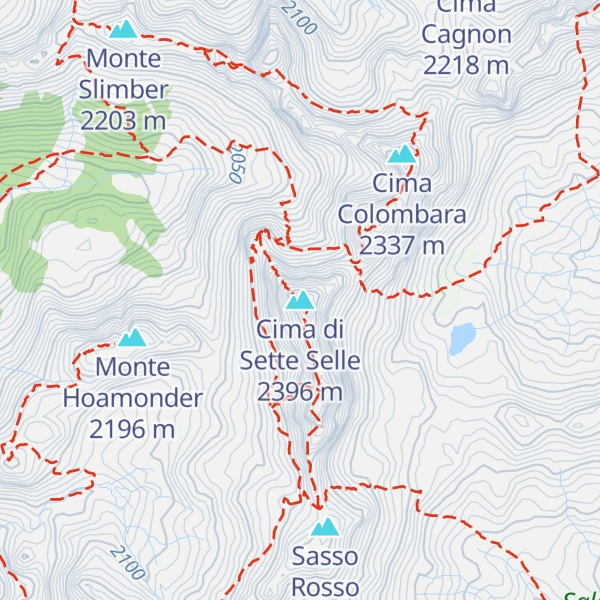 Map of Cima di Sette Selle