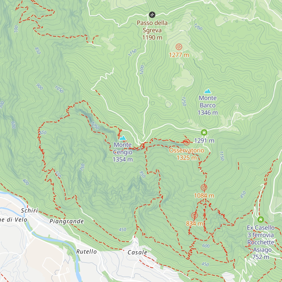 Rifugio al Granatiere map