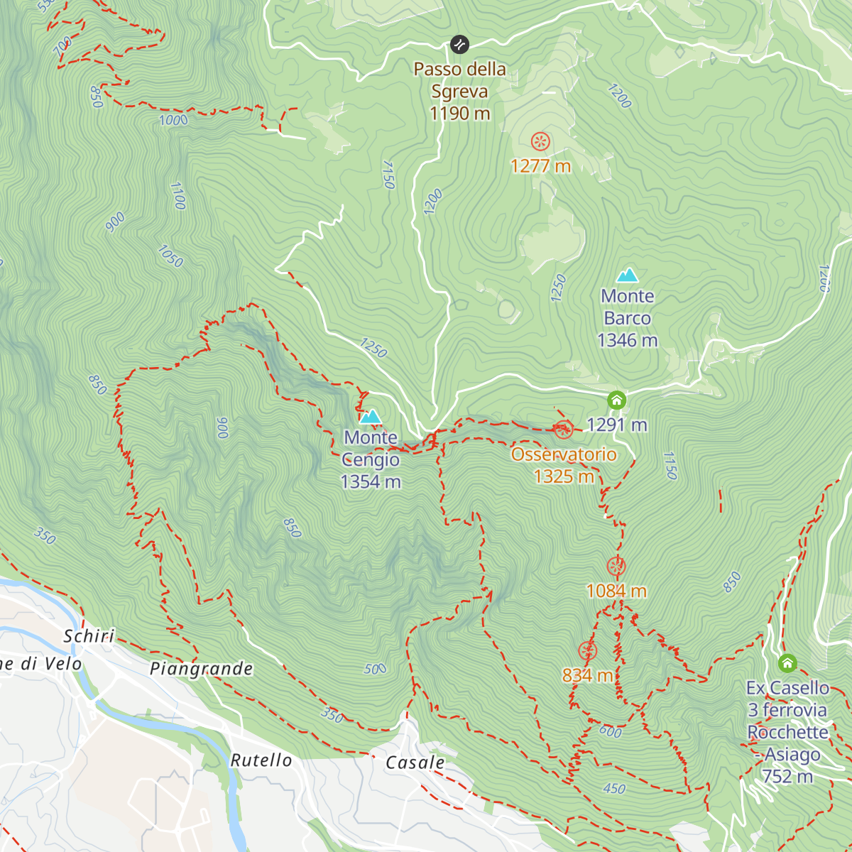 Rifugio al Granatiere map