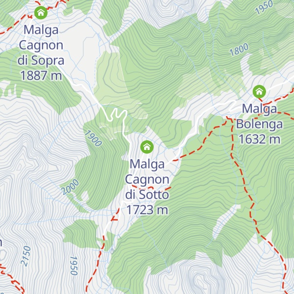 Map of Malga Cagnon di Sotto