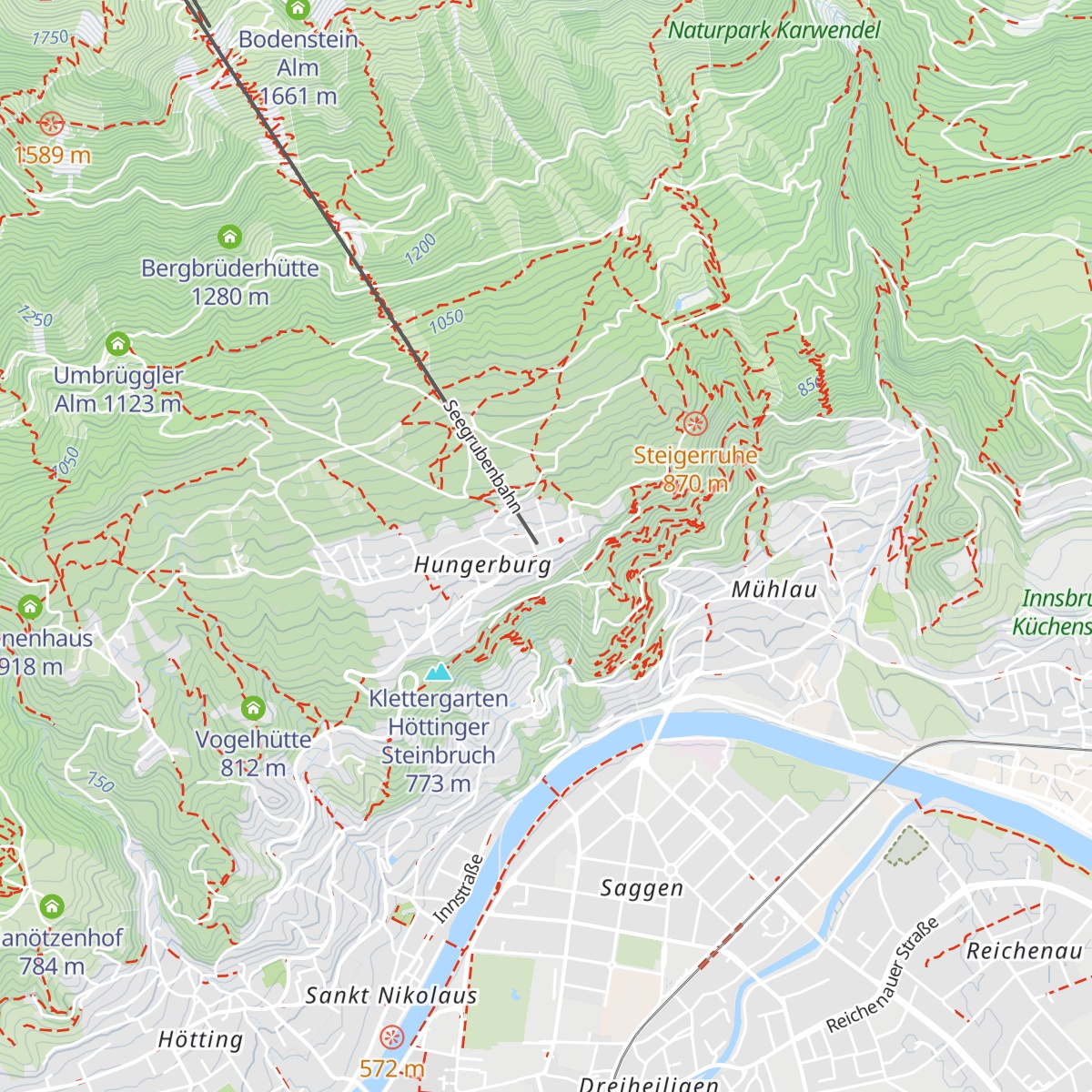 das hungerburg map