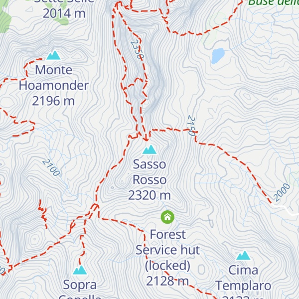 Map of Sasso Rosso