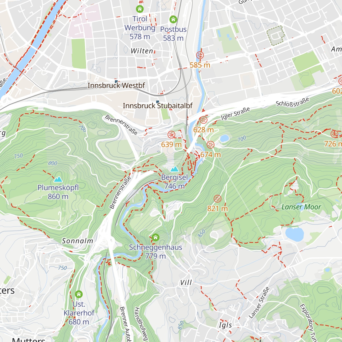 Bergisel Sky map