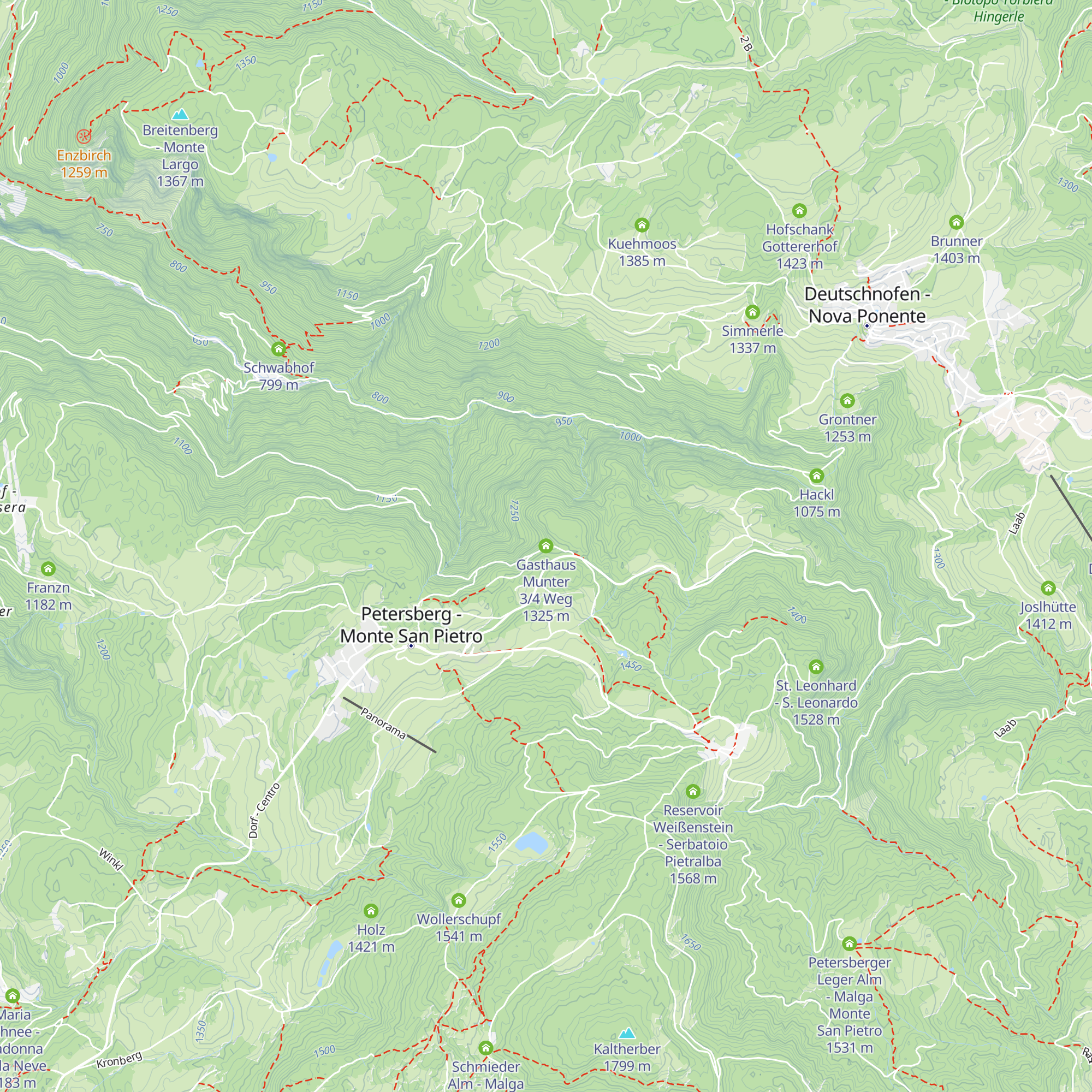 Gasthaus Munter 3/4 Weg map