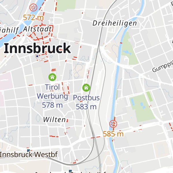 Map of Verkehrsverbund Tirol