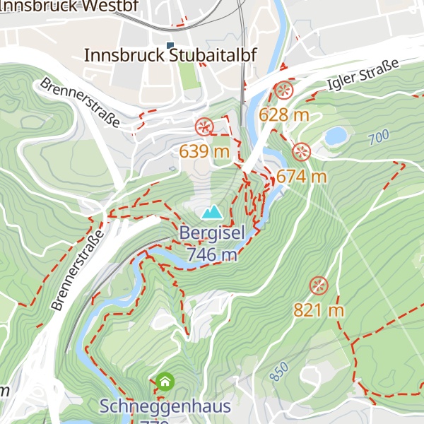 Map of Bergisel