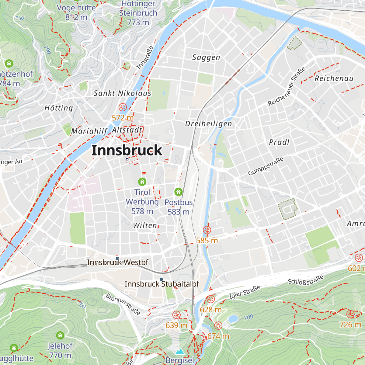 ÖBB Reisezentrum map