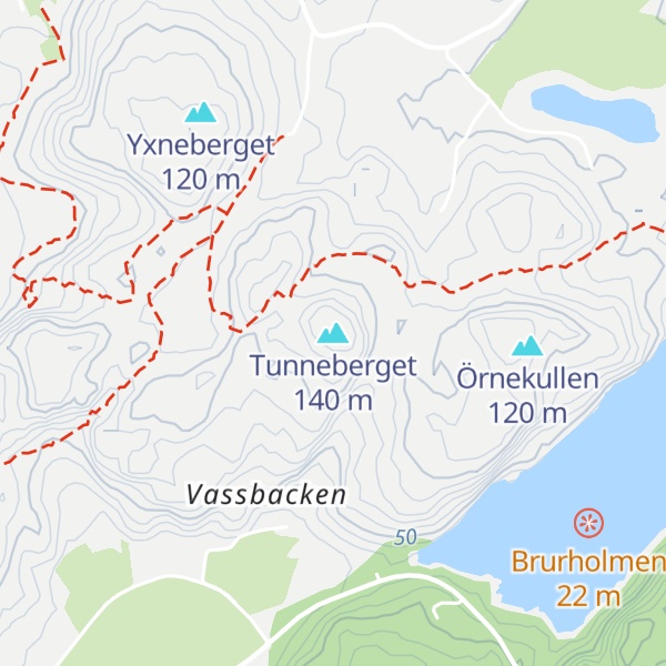 Map of Tunneberget