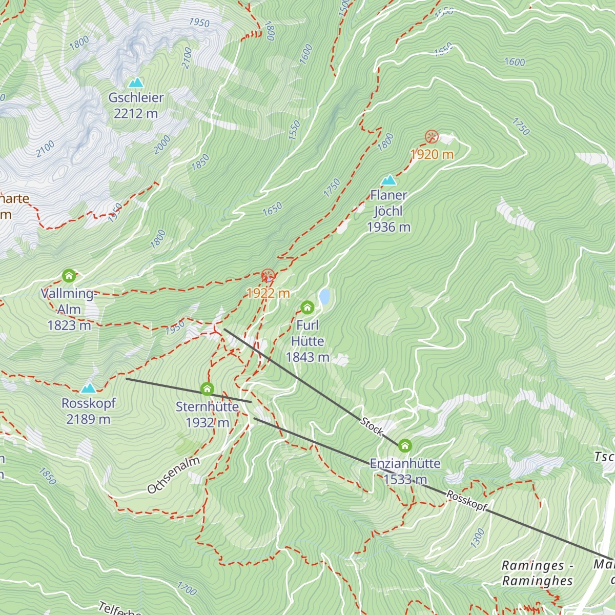 Furl Hütte map
