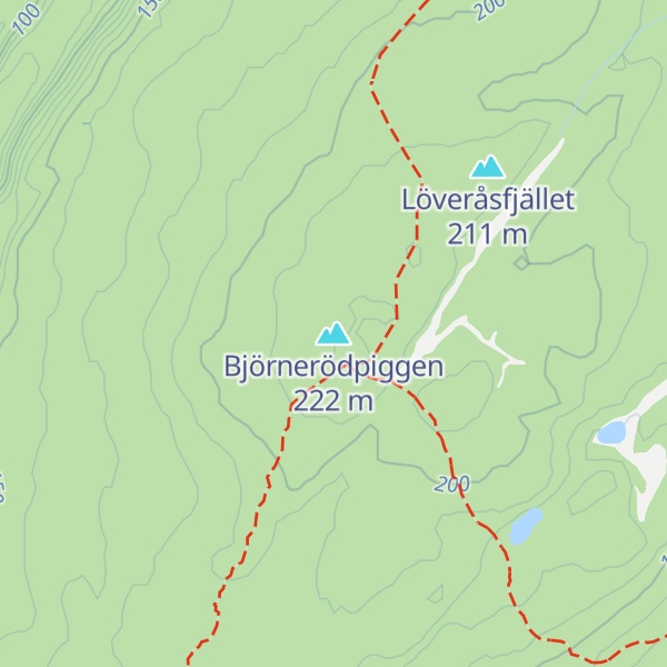 Map of Björnerödpiggen