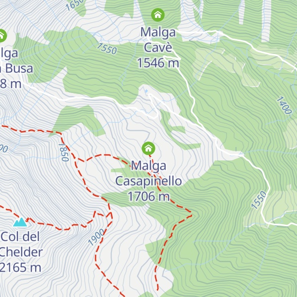 Map of Malga Casapinello