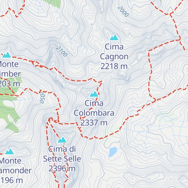Map of Cima Colombara