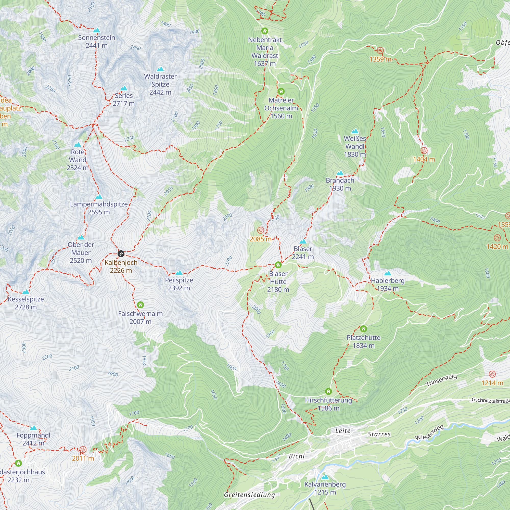 AV Wetterschutzhütte map