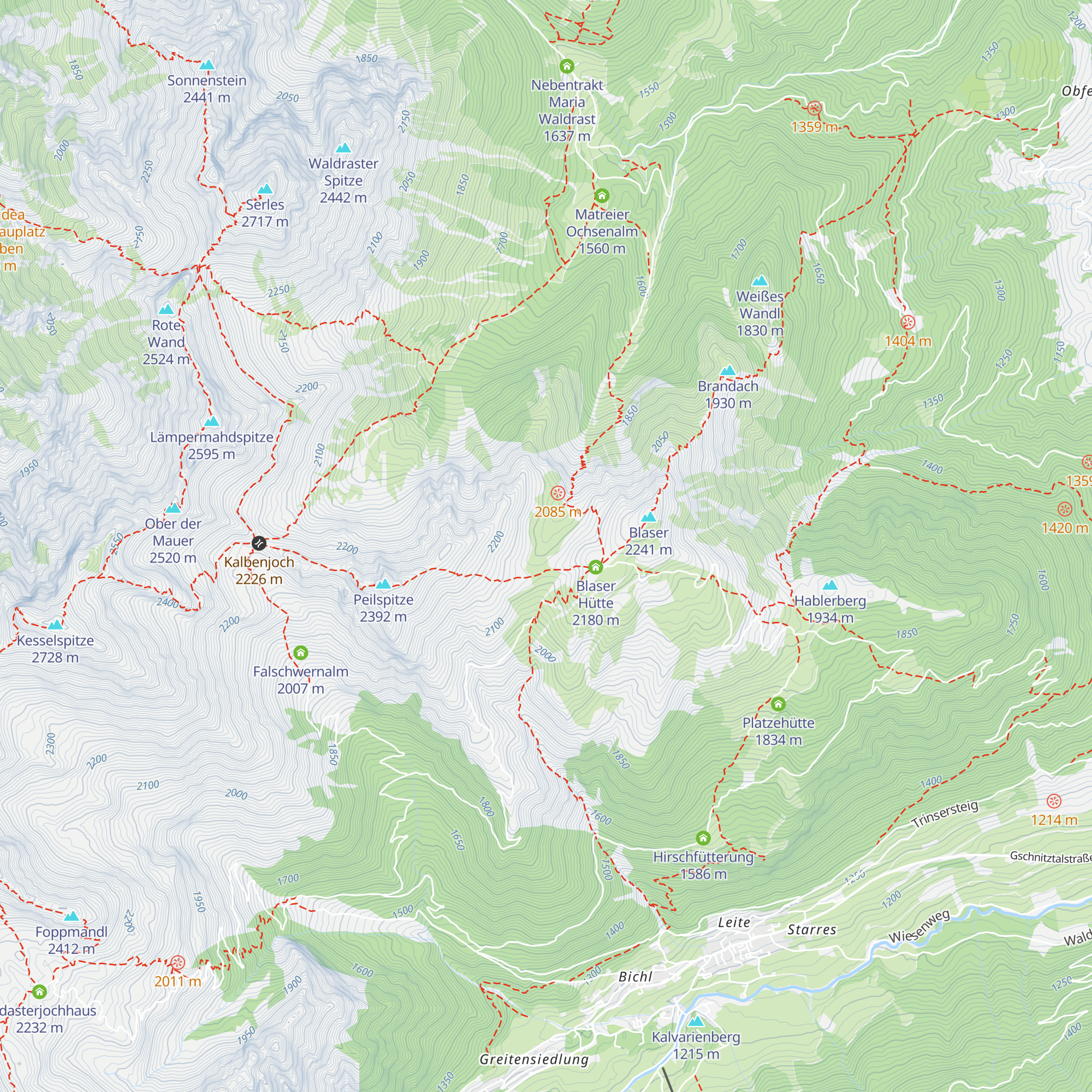 AV Wetterschutzhütte map