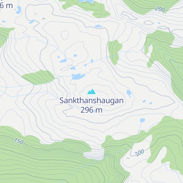 Map of Sankthanshaugan